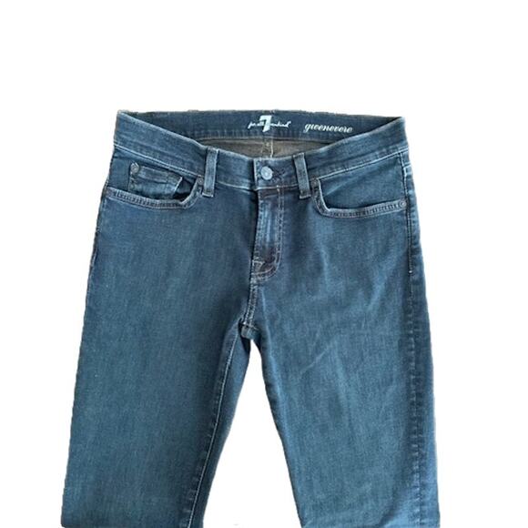 7 For All Mankind–Gwenevere Skinny Jeans– Stretch Denim–Dark Wash–Women-29 - Picture 2 of 7